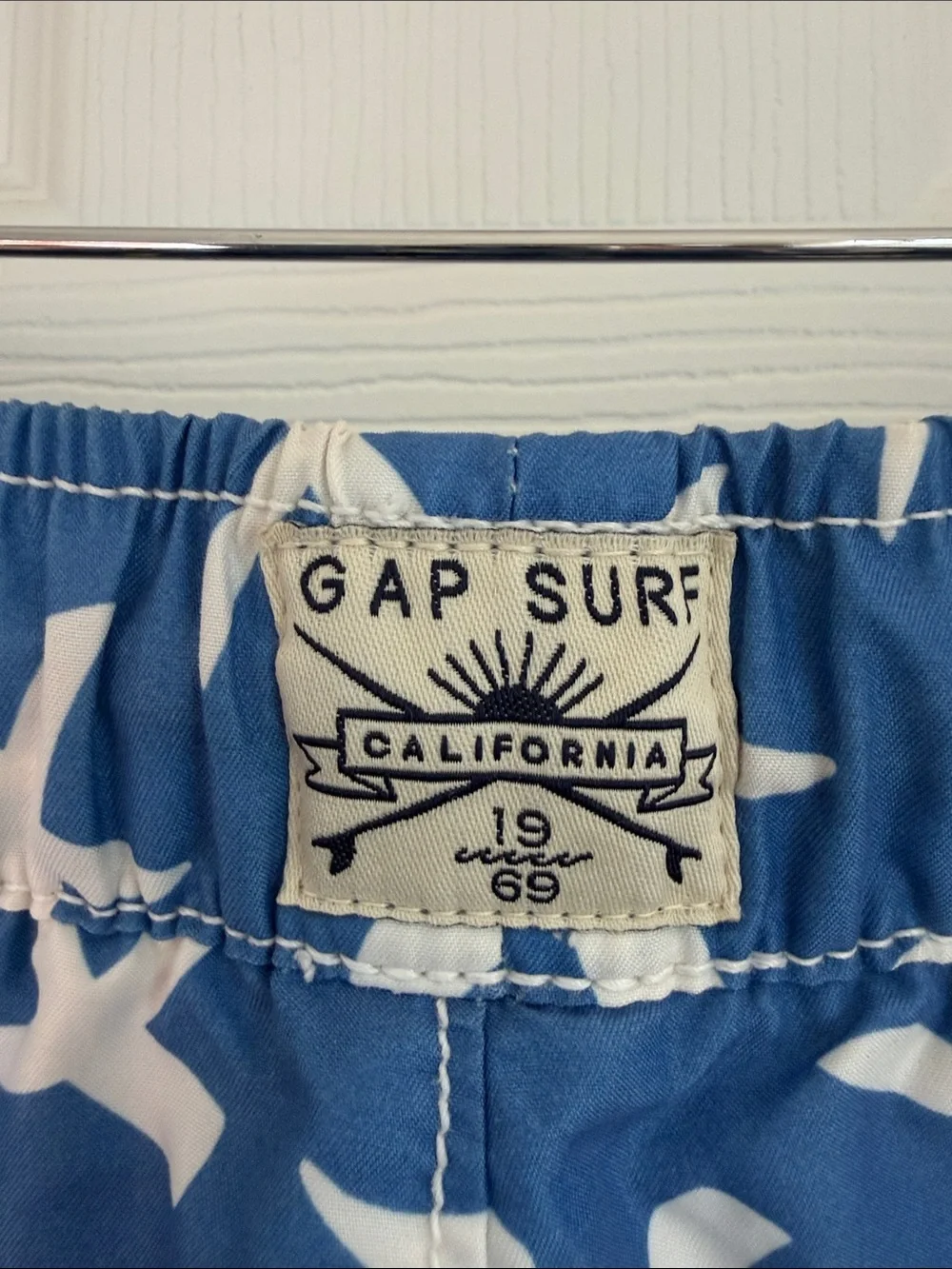 GAP Surf Boys Blue Print Swim Trunks Mesh Lined
